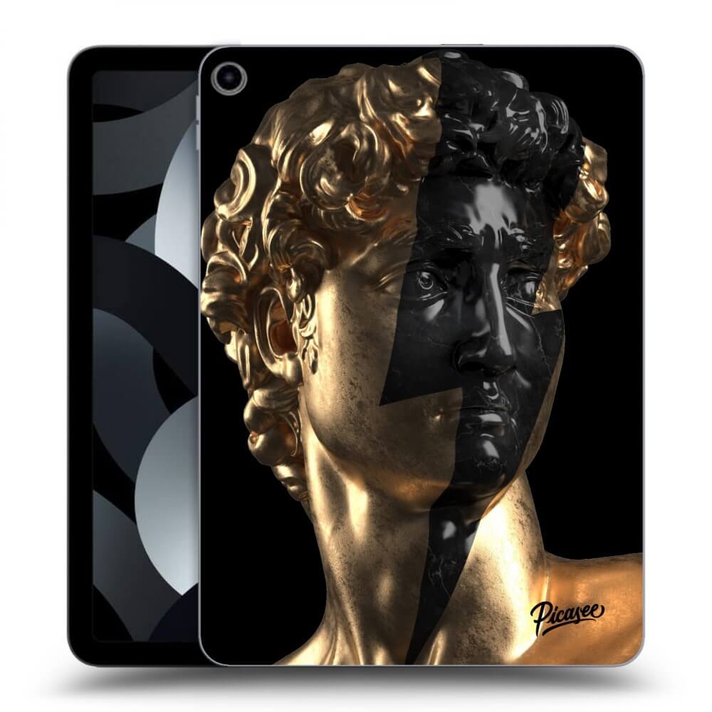 Picasee silikonowe czarne etui na Apple iPad Air 5 10.9" 2022 - Wildfire - Gold