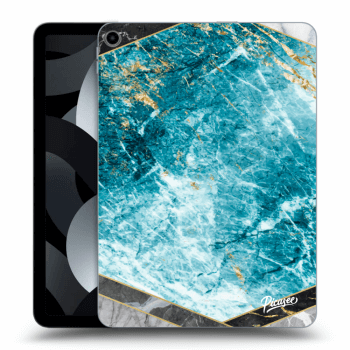Picasee silikonowe przeźroczyste etui na Apple iPad Air 5 10.9" 2022 - Blue geometry