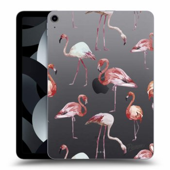Picasee silikonowe przeźroczyste etui na Apple iPad Air 5 10.9" 2022 - Flamingos