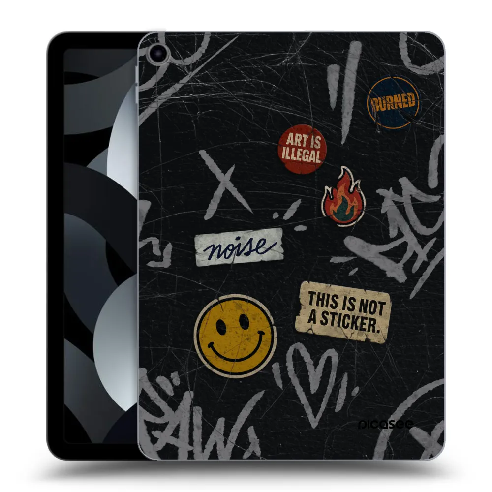 Picasee silikonowe przeźroczyste etui na Apple iPad Air 5 10.9" 2022 - STICKERS x TAGS