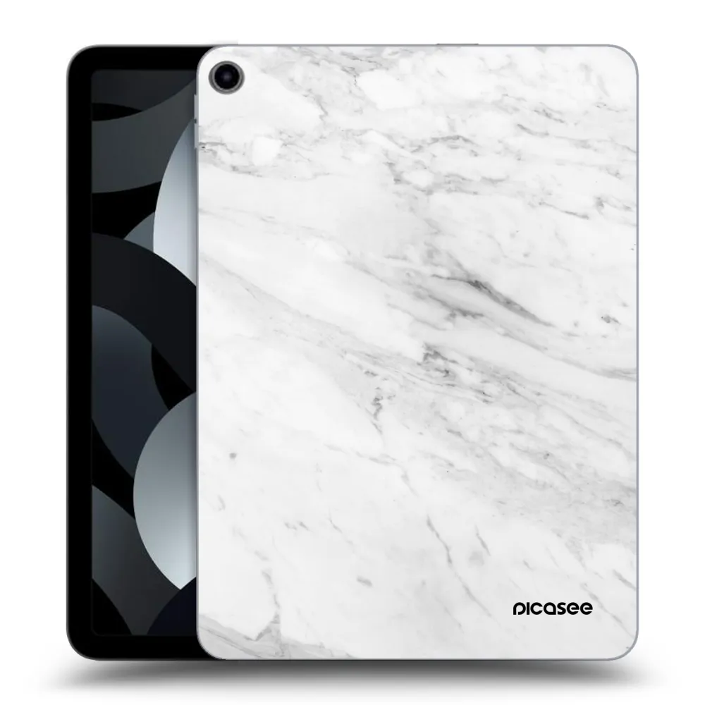 Picasee silikonowe przeźroczyste etui na Apple iPad Air 5 10.9" 2022 - White marble
