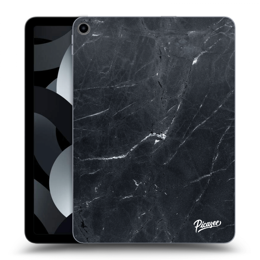 Picasee silikonowe czarne etui na Apple iPad Air 5 10.9" 2022 - Black marble