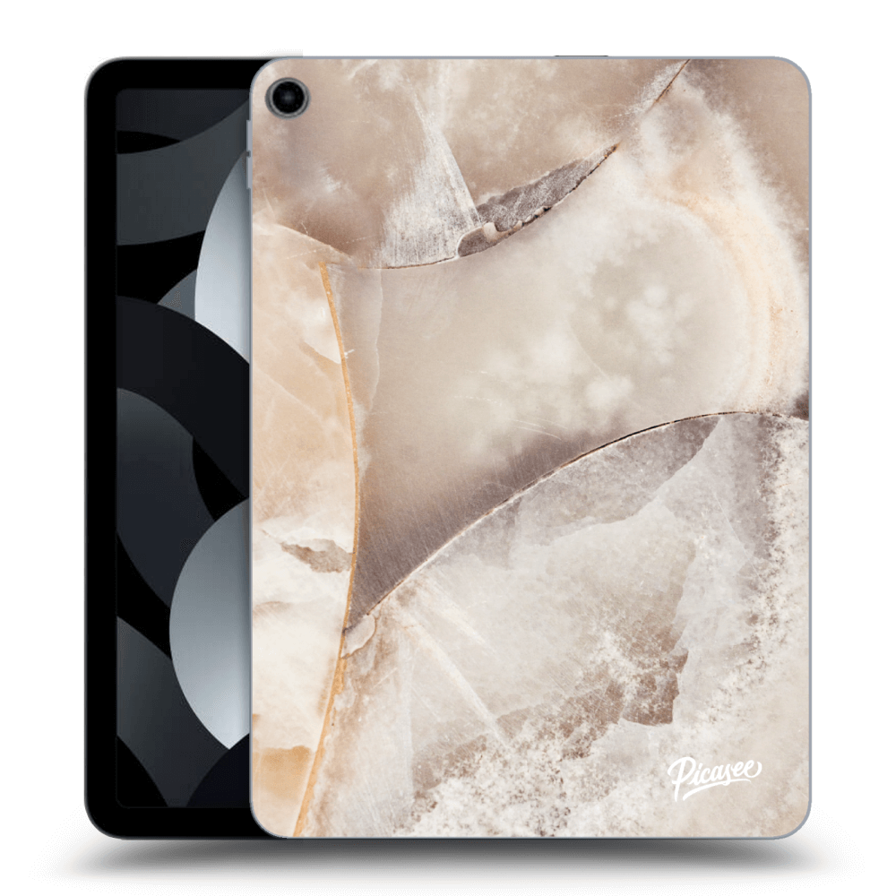 Picasee silikonowe czarne etui na Apple iPad Air 5 10.9" 2022 - Cream marble