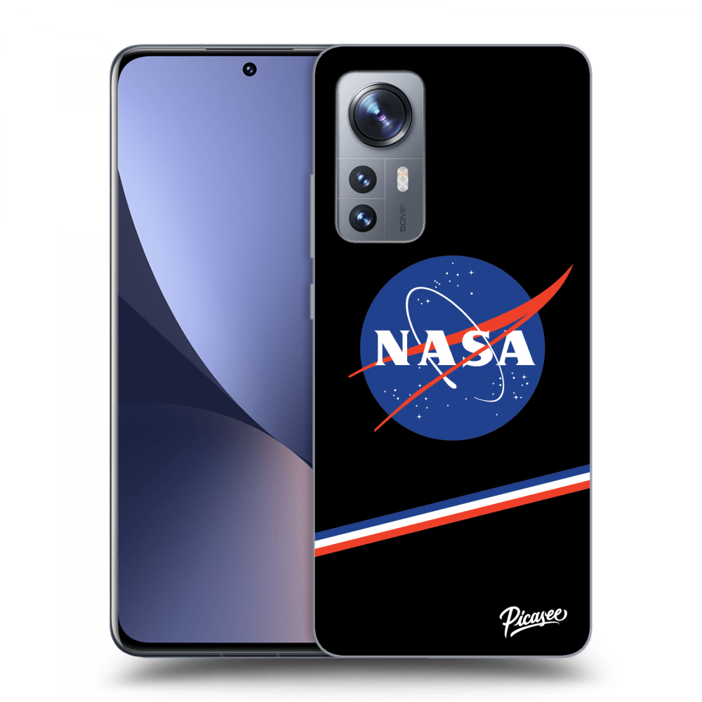 Picasee silikonowe czarne etui na Xiaomi 12 - NASA Original