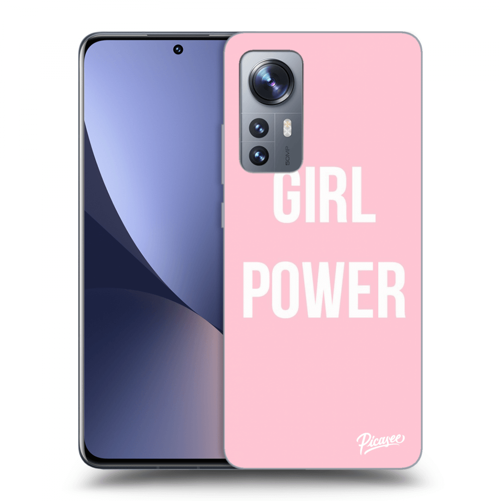 Picasee silikonowe czarne etui na Xiaomi 12 - Girl power