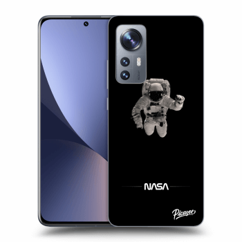 Picasee silikonowe czarne etui na Xiaomi 12 - Astronaut Minimal