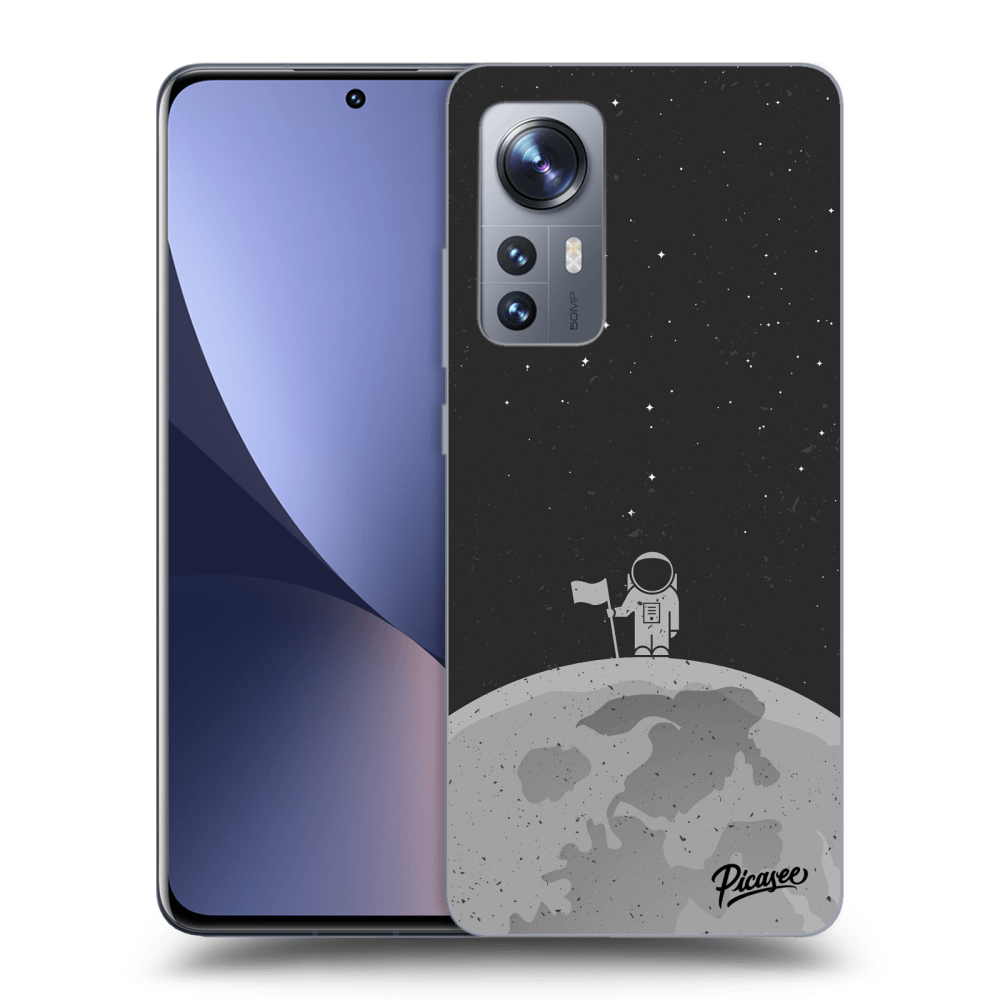 Picasee silikonowe czarne etui na Xiaomi 12 - Astronaut