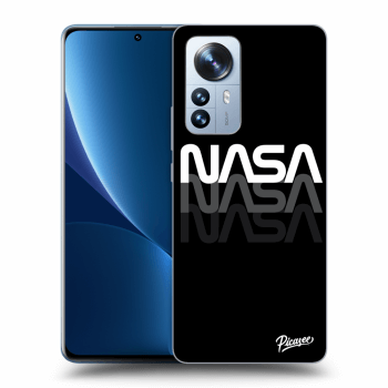 Picasee silikonowe czarne etui na Xiaomi 12 Pro - NASA Triple