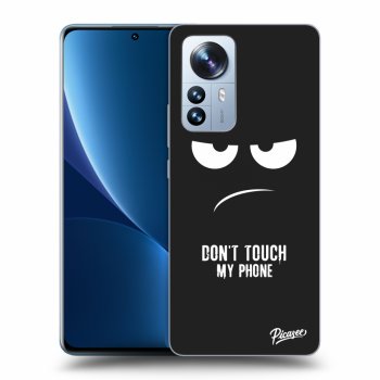 Picasee silikonowe czarne etui na Xiaomi 12 Pro - Don't Touch My Phone