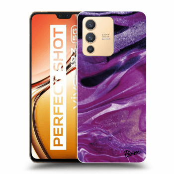 Etui na Vivo V23 5G - Purple glitter