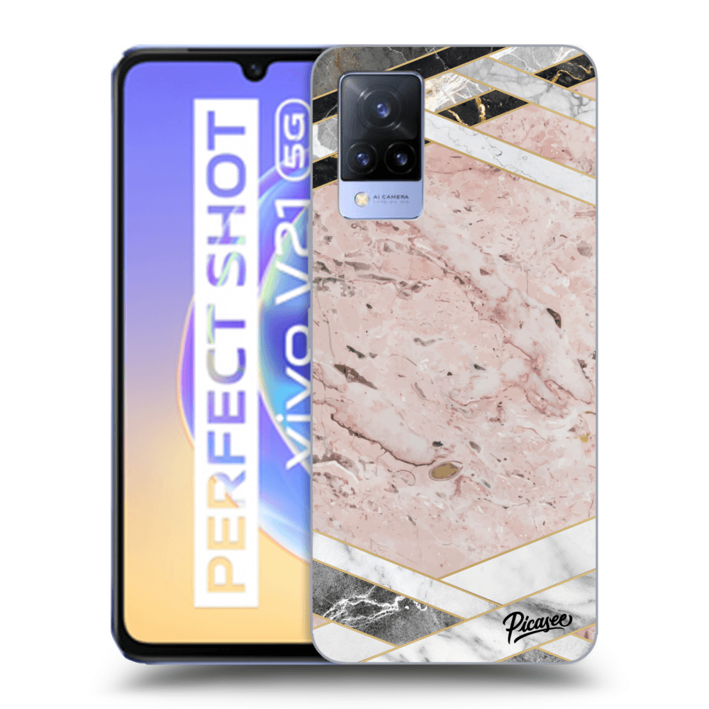 Picasee ULTIMATE CASE pro Vivo V21 5G - Pink geometry