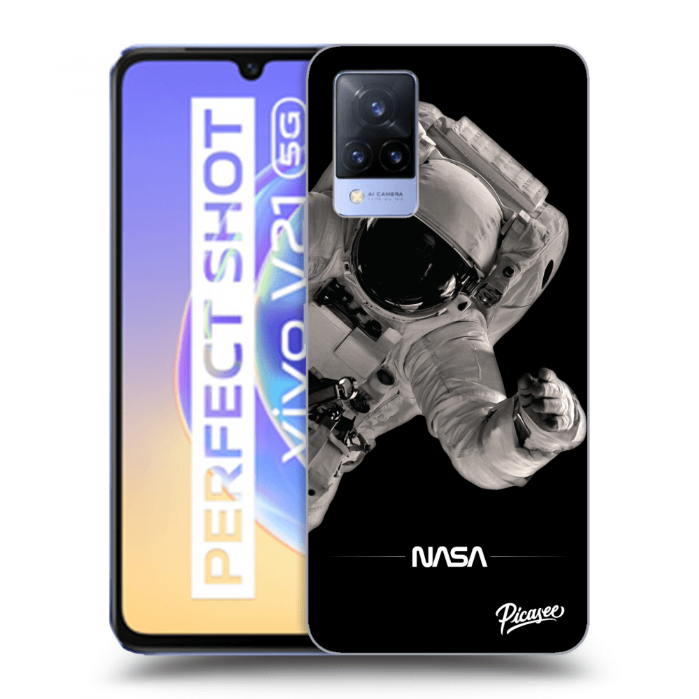 Picasee silikonowe przeźroczyste etui na Vivo V21 5G - Astronaut Big