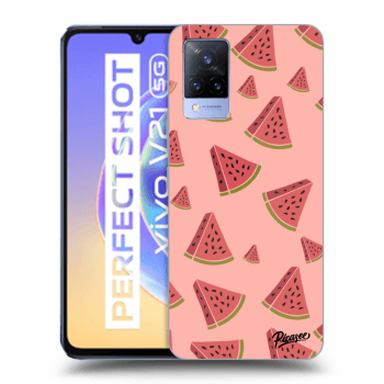 Picasee silikonowe przeźroczyste etui na Vivo V21 5G - Watermelon