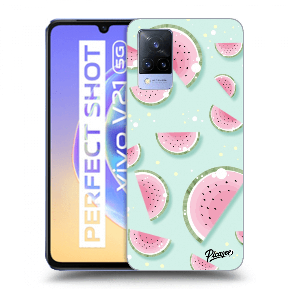 Picasee silikonowe przeźroczyste etui na Vivo V21 5G - Watermelon 2