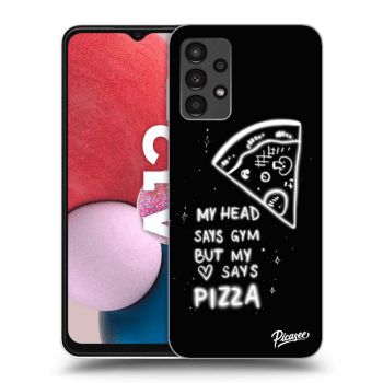 Picasee silikonowe czarne etui na Samsung Galaxy A13 4G A135 - Pizza