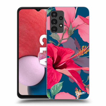 Picasee silikonowe przeźroczyste etui na Samsung Galaxy A13 4G A135 - Hibiscus