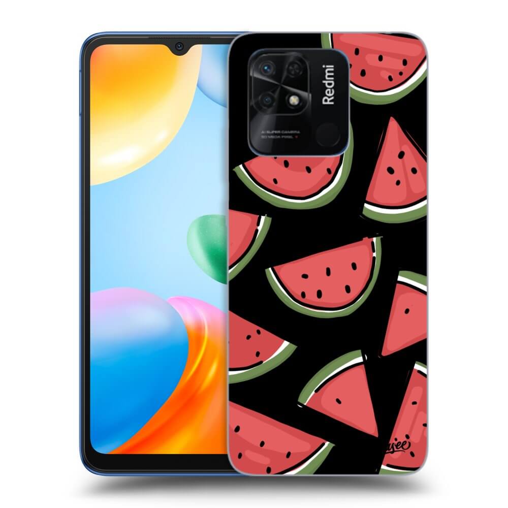 Picasee silikonowe czarne etui na Xiaomi Redmi 10C - Melone