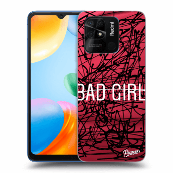 Picasee silikonowe czarne etui na Xiaomi Redmi 10C - Bad girl