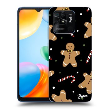 Picasee silikonowe czarne etui na Xiaomi Redmi 10C - Gingerbread