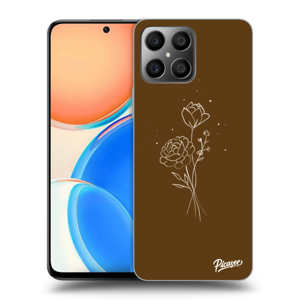 Picasee ULTIMATE CASE pro Honor X8 - Brown flowers