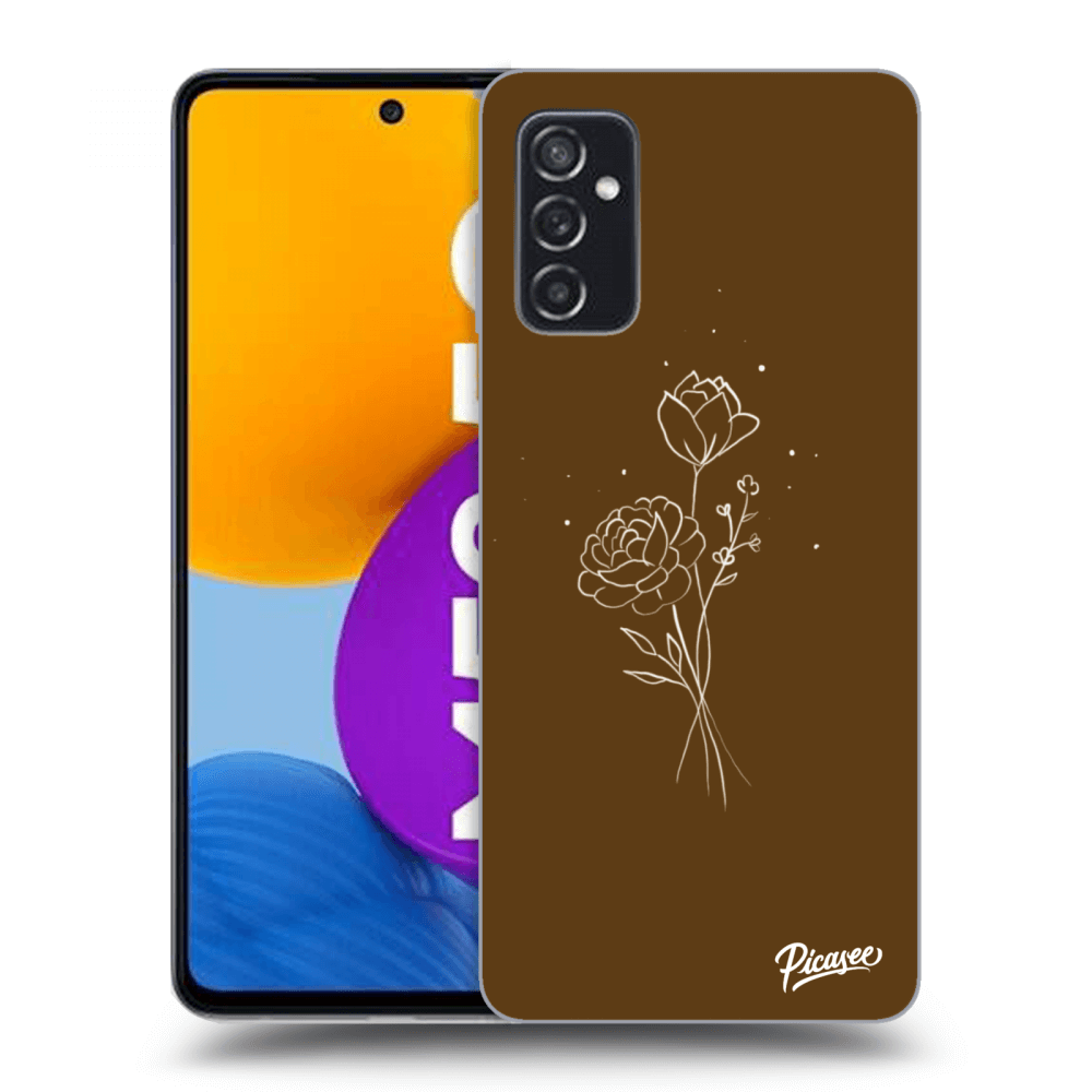 Picasee ULTIMATE CASE pro Samsung Galaxy M52 5G - Brown flowers