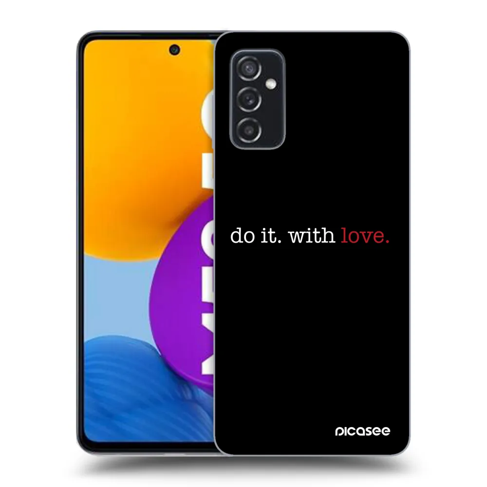 Picasee silikonowe czarne etui na Samsung Galaxy M52 5G - Do it. With love.