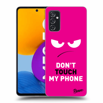 Picasee silikonowe przeźroczyste etui na Samsung Galaxy M52 5G - Angry Eyes - Pink