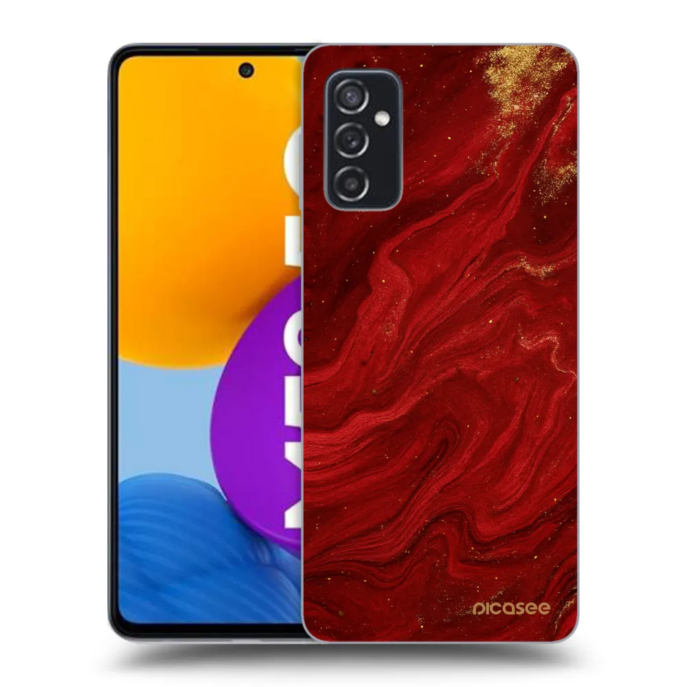 Picasee silikonowe czarne etui na Samsung Galaxy M52 5G - Red