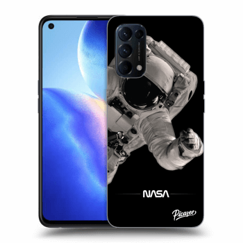 Picasee silikonowe czarne etui na OPPO Reno 5 5G - Astronaut Big