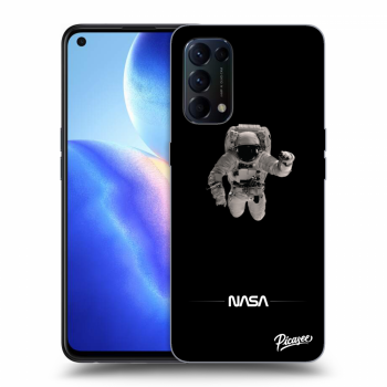 Picasee silikonowe czarne etui na OPPO Reno 5 5G - Astronaut Minimal