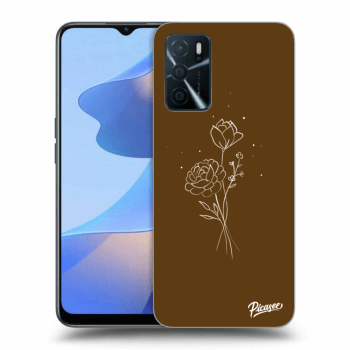 Etui na OPPO A16 - Brown flowers