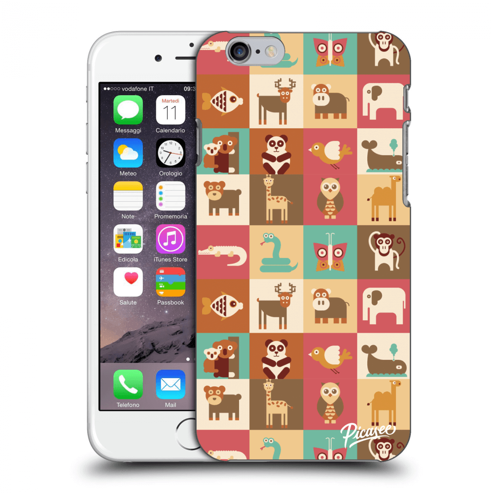 Picasee silikonowe mleczne etui do Apple iPhone 6/6S - Animals