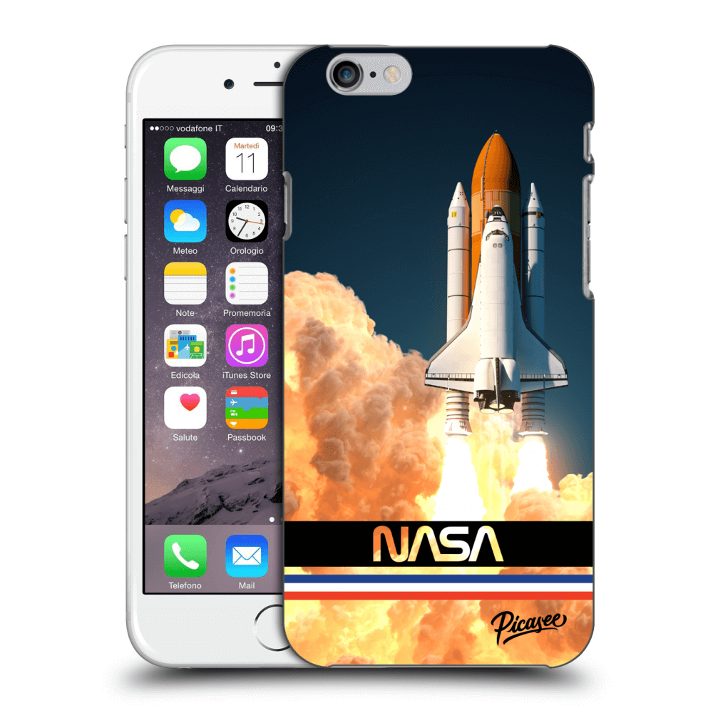 Picasee silikonowe przeźroczyste etui na Apple iPhone 6/6S - Space Shuttle