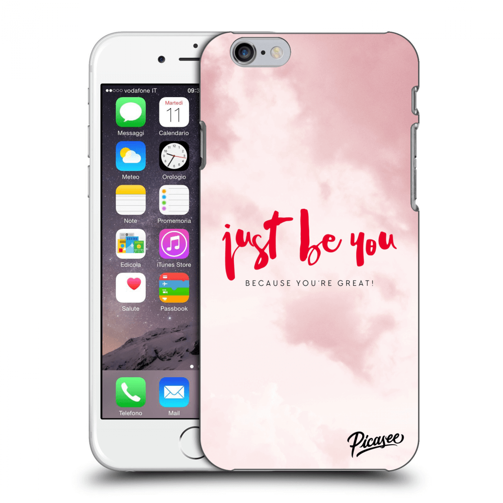 Picasee silikonowe czarne etui na Apple iPhone 6/6S - Just be you