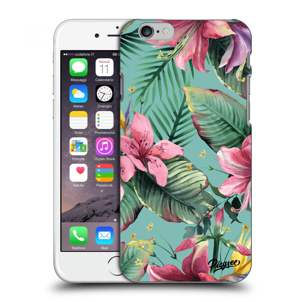 Picasee silikonowe czarne etui na Apple iPhone 6/6S - Hawaii