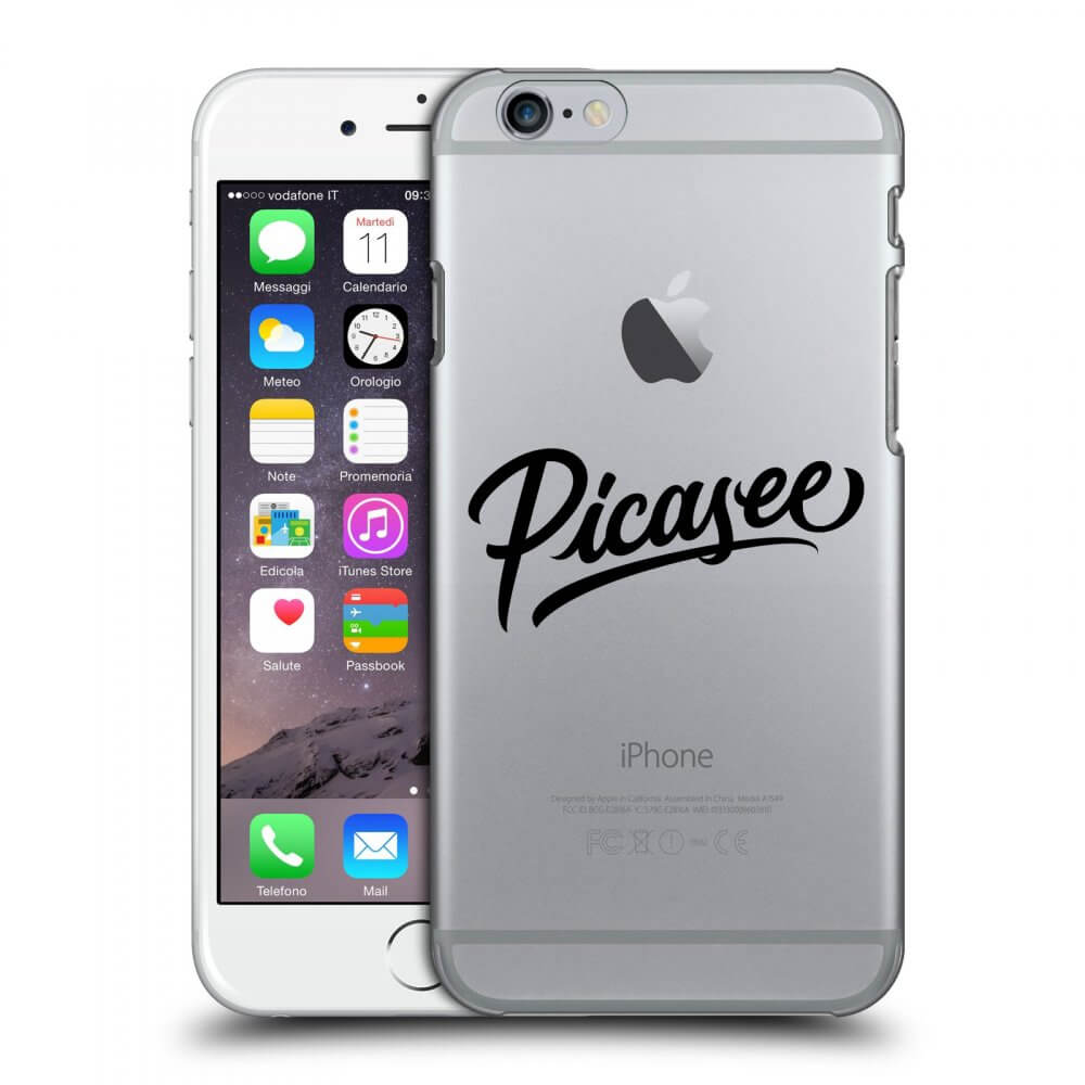 Picasee silikonowe przeźroczyste etui na Apple iPhone 6/6S - Picasee - black