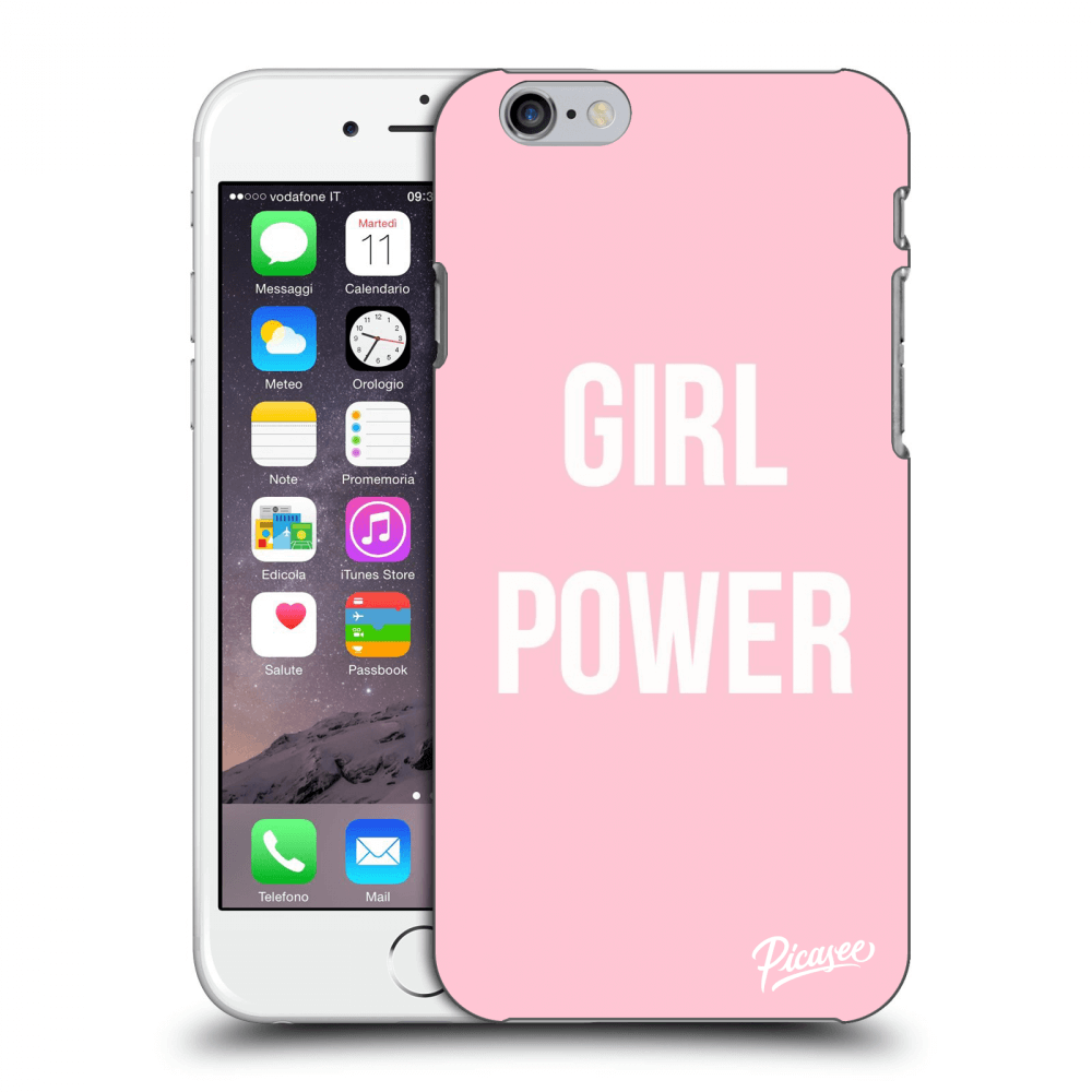 Picasee silikonowe czarne etui na Apple iPhone 6/6S - Girl power