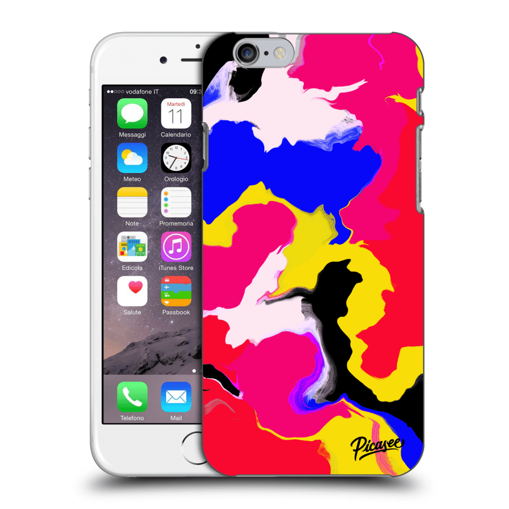 Picasee silikonowe przeźroczyste etui na Apple iPhone 6/6S - Watercolor