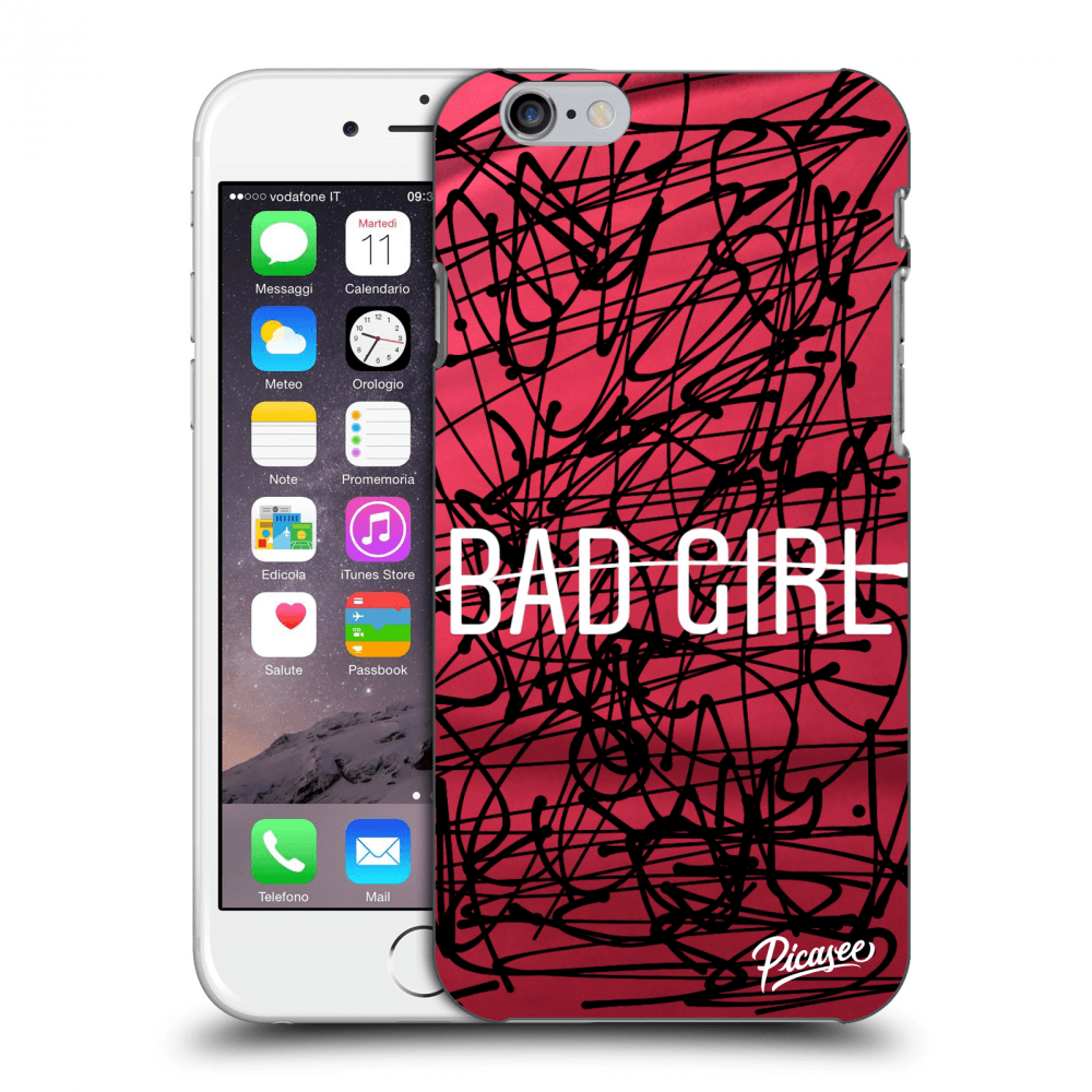 Picasee silikonowe przeźroczyste etui na Apple iPhone 6/6S - Bad girl