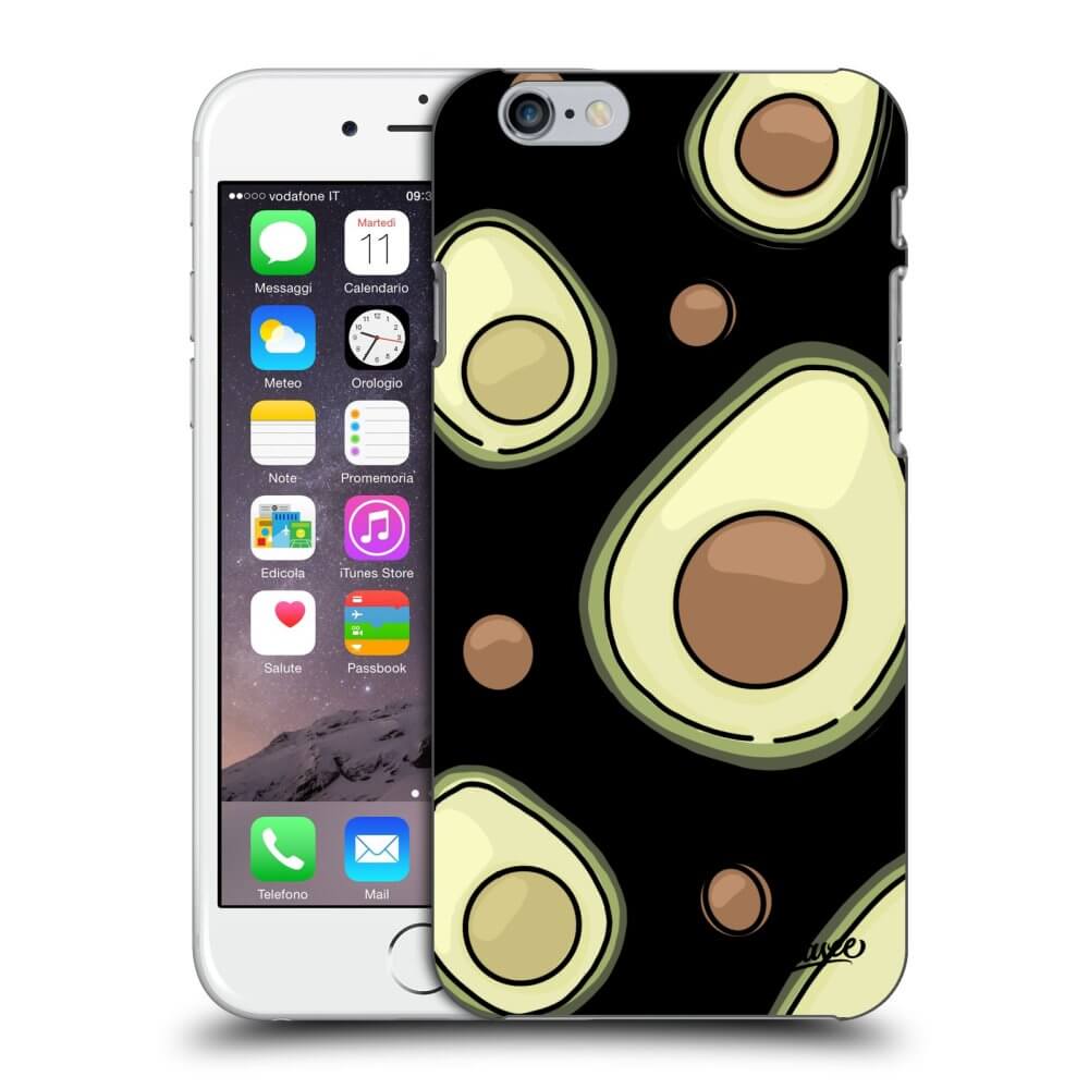 Picasee silikonowe czarne etui na Apple iPhone 6/6S - Avocado