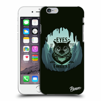 Picasee silikonowe czarne etui na Apple iPhone 6/6S - Forest owl