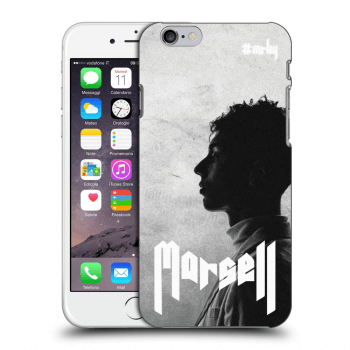 Picasee silikonowe czarne etui na Apple iPhone 6/6S - Marsell white