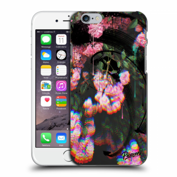 Picasee silikonowe przeźroczyste etui na Apple iPhone 6/6S - Rosebush black