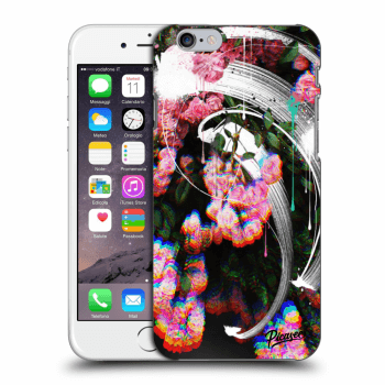 Picasee silikonowe przeźroczyste etui na Apple iPhone 6/6S - Rosebush white