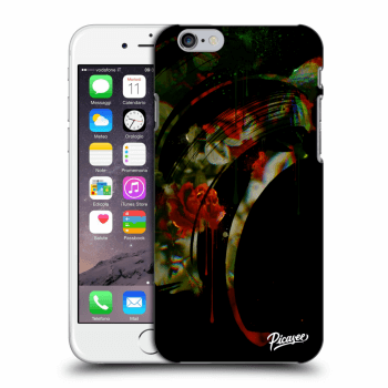 Picasee silikonowe przeźroczyste etui na Apple iPhone 6/6S - Roses black