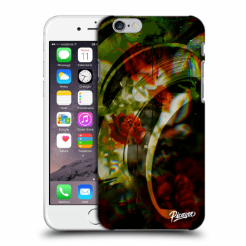 Picasee silikonowe czarne etui na Apple iPhone 6/6S - Roses color