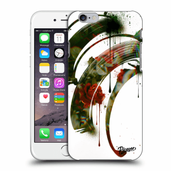 Picasee silikonowe przeźroczyste etui na Apple iPhone 6/6S - Roses white