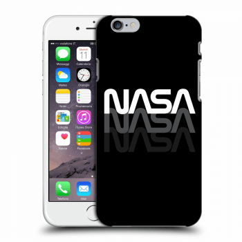 Picasee silikonowe czarne etui na Apple iPhone 6/6S - NASA Triple