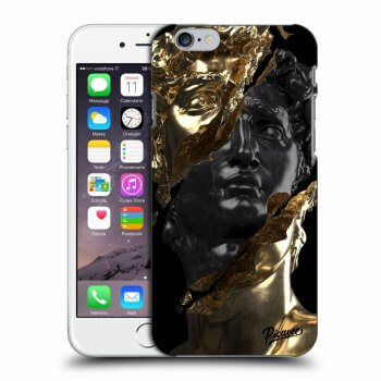 Picasee silikonowe czarne etui na Apple iPhone 6/6S - Gold - Black