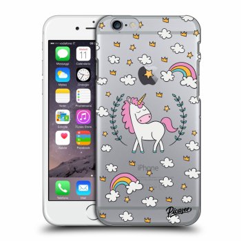 Picasee silikonowe przeźroczyste etui na Apple iPhone 6/6S - Unicorn star heaven